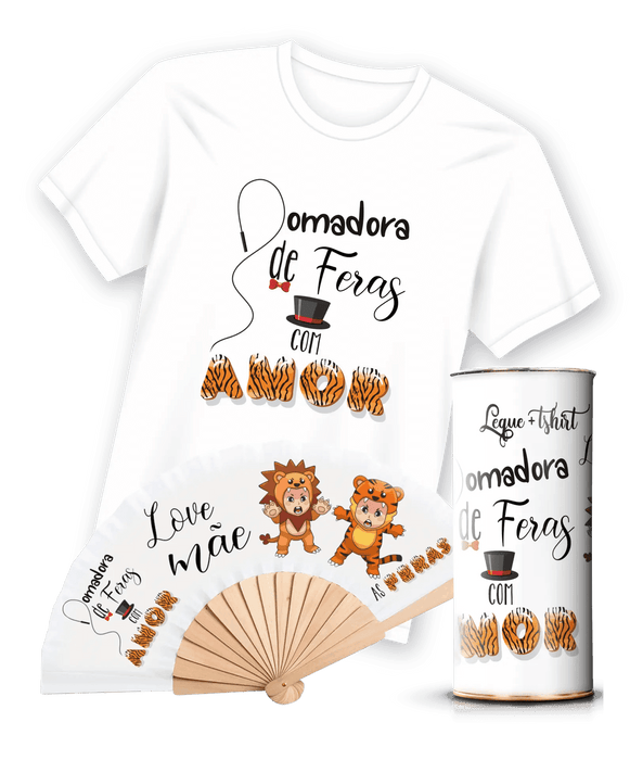 Camiseta com Estampa de Leque para Mãe A minha loja Vestuário e acessórios