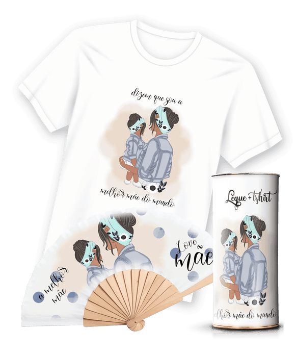Camiseta com Estampa Leque Mãe Referência 9022 A minha loja Vestuário e acessórios