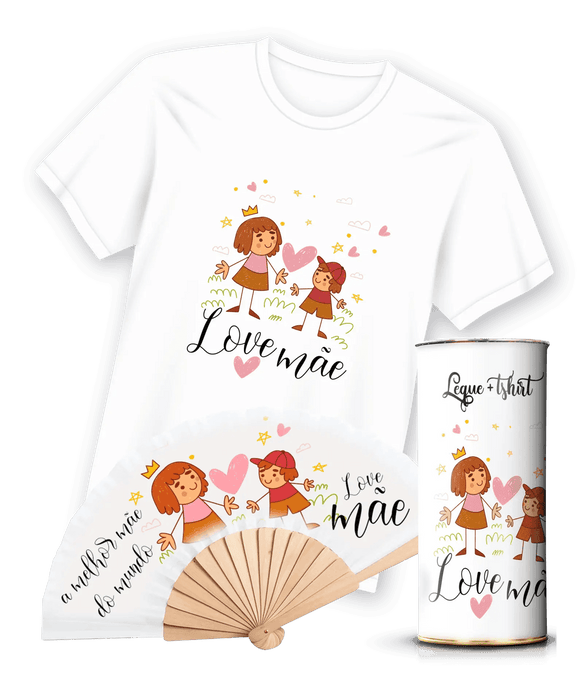 Camiseta com Estampa Leque Mãe Ref.9018 A minha loja Vestuário e acessórios