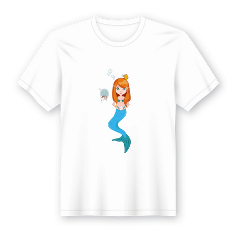 Camiseta na Lata A Pequena Sereia - Presente Único e Encantador, Feito em Portugal A minha loja Vestuário e acessórios