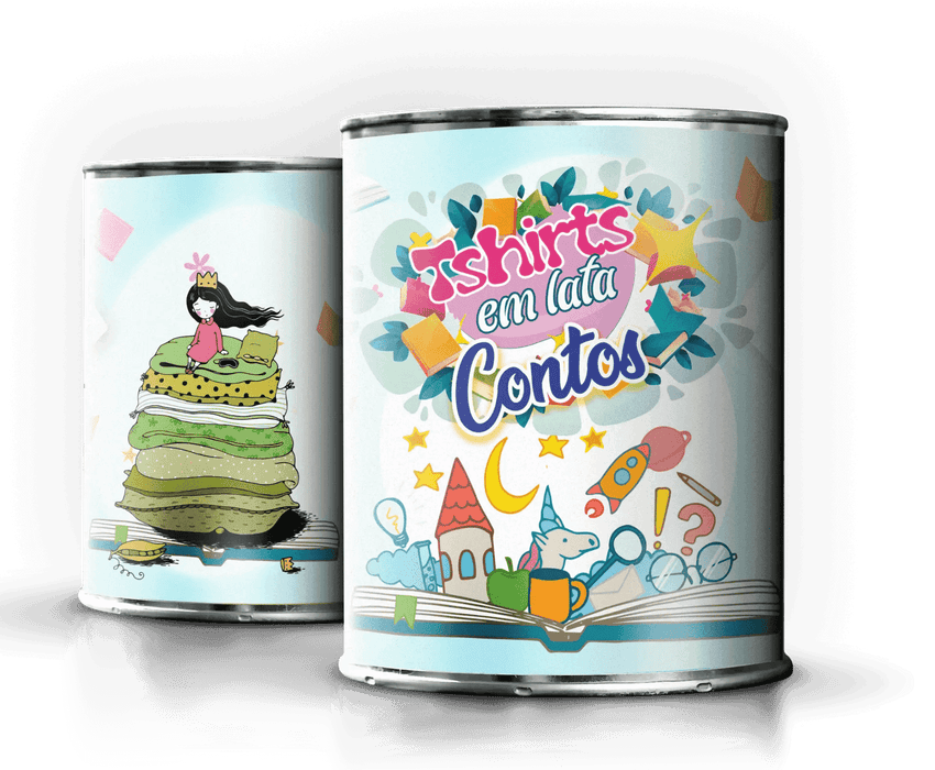 Camiseta em Lata A Princesa e a Ervilha – Presente Único e Original Feito em Portugal A minha loja Vestuário e acessórios