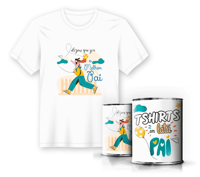 T-Shirt em Lata Dia do Pai A minha loja Vestuário e acessórios