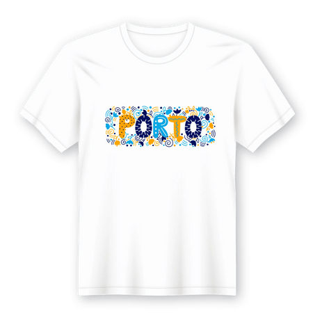 T-Shirt Distrito do Porto - 100% Algodão, Vários Tamanhos A minha loja Vestuário e acessórios