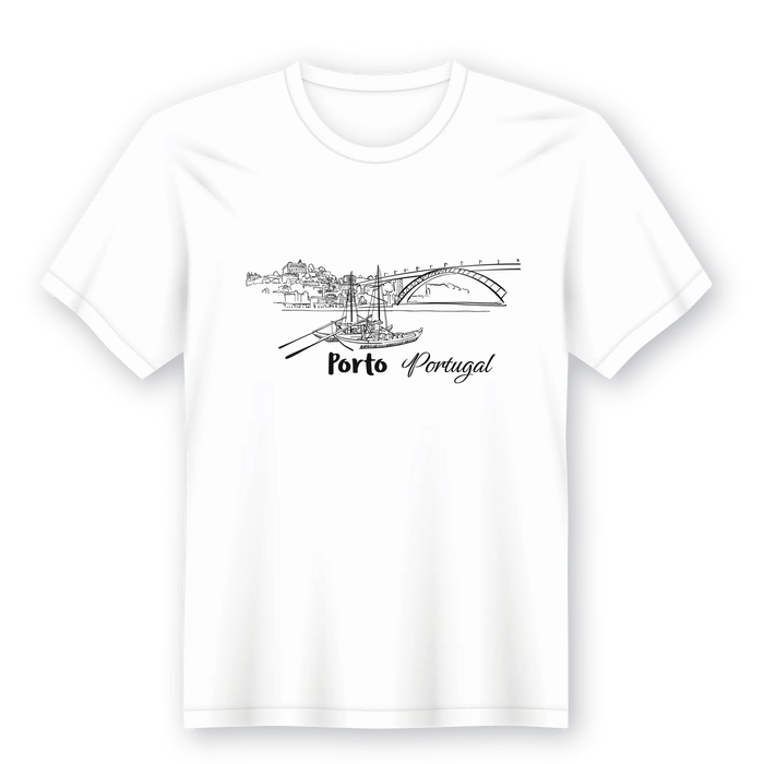 T-Shirt Distrito do Porto em Lata de Algodão A minha loja Vestuário e acessórios