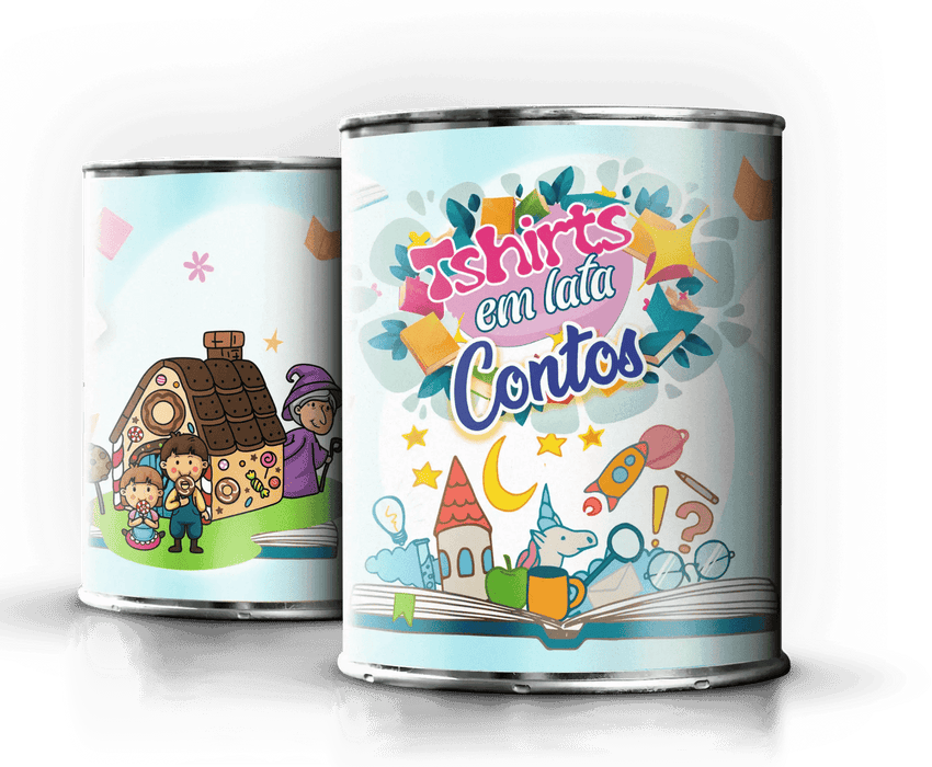 Camiseta em Lata Hansel e Gretel – Presente Único e Original Feito em Portugal A minha loja Vestuário e acessórios