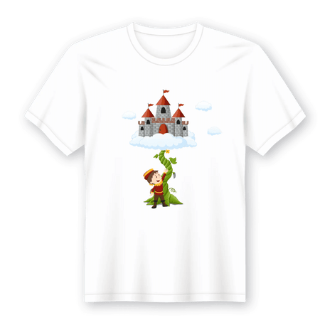 Camiseta em Lata 'João e o Pé de Feijão' – Presente Único e Criativo Charmy Gift Store ® A minha loja Vestuário e acessórios