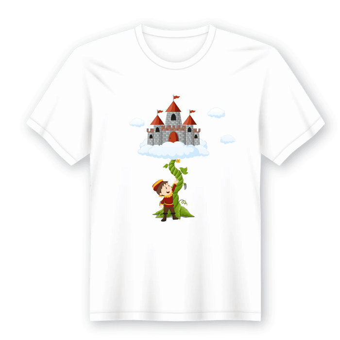 Camiseta em Lata 'João e o Pé de Feijão' – Presente Único e Criativo Charmy Gift Store ® A minha loja Vestuário e acessórios