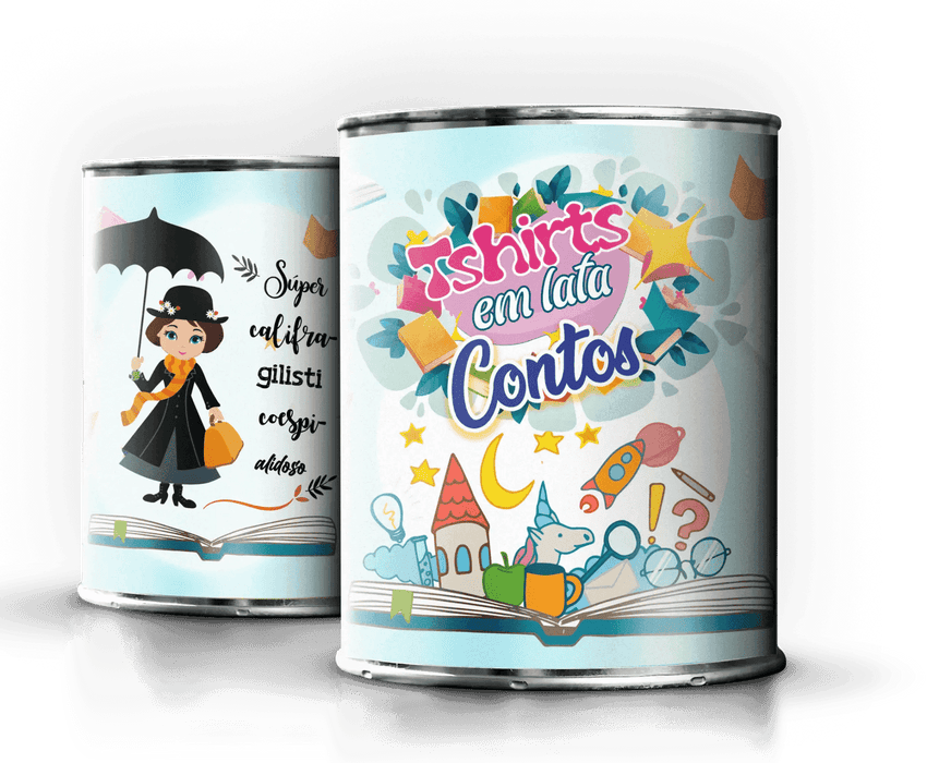 Camiseta em Lata Mary Poppins - Presente Único e Encantador para Crianças A minha loja Vestuário e acessórios
