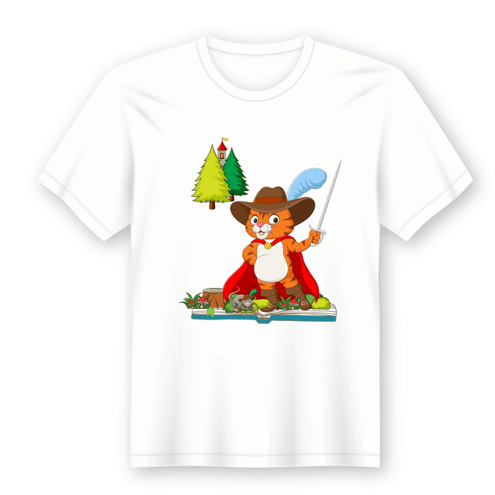 Camiseta em Lata O Gato das Botas – Presente Único e Divertido para Crianças de 1 a 12 Anos A minha loja Vestuário e acessórios