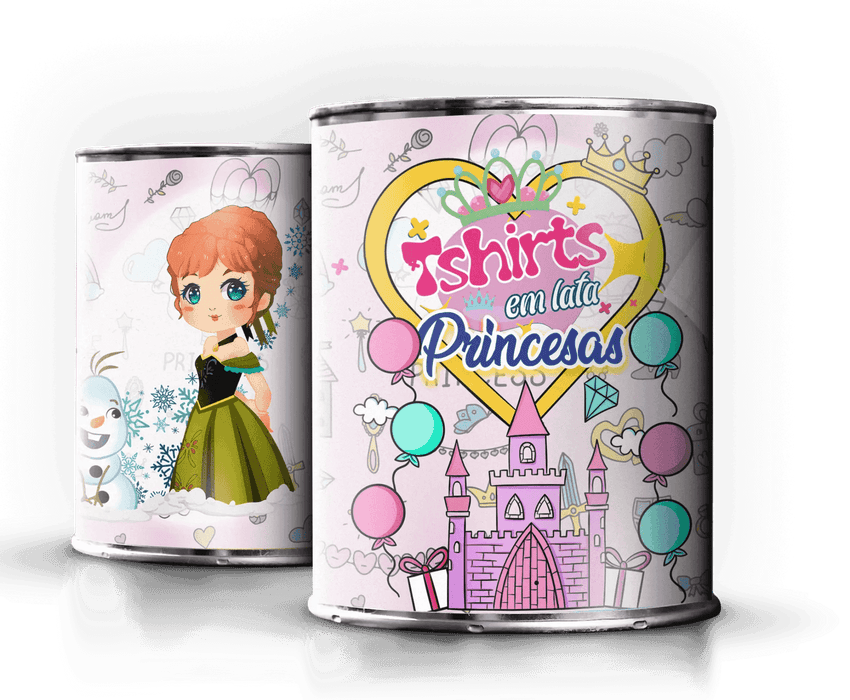 Camiseta em Lata Princesa Anna Frozen - Presente Único para Crianças de 1 a 12 Anos A minha loja Vestuário e acessórios