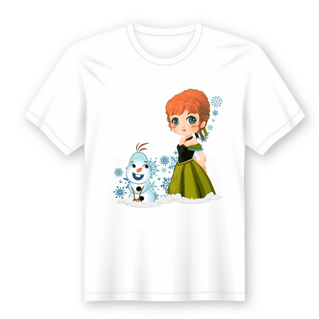 Camiseta em Lata Princesa Anna Frozen - Presente Único para Crianças de 1 a 12 Anos A minha loja Vestuário e acessórios
