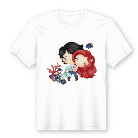 Camiseta em Lata Princesa Ariel — Presente Exclusivo Charmy Gift Store® feito em Portugal A minha loja Vestuário e acessórios