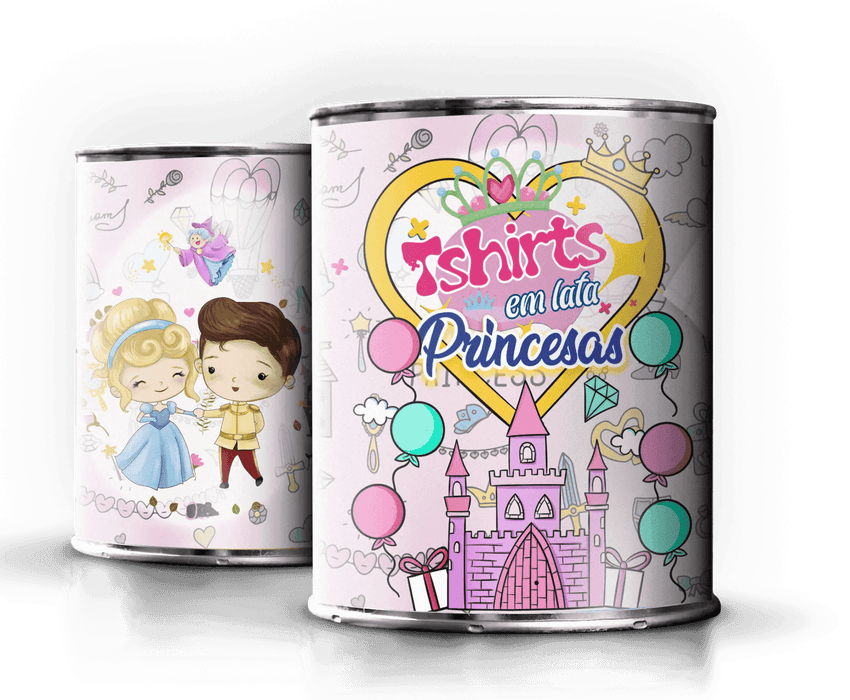 Camiseta em Lata Princesa Cinderela – Presente Único e Encantador para Crianças A minha loja Vestuário e acessórios