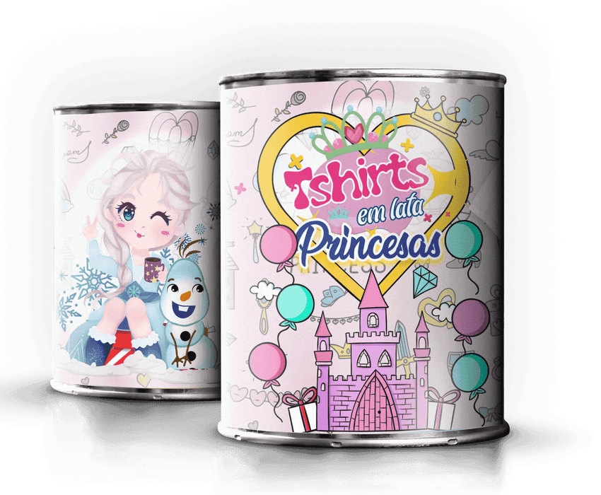 Camiseta em Lata Princesa Elsa Frozen – Presente Único para Crianças de 1 a 12 Anos A minha loja Vestuário e acessórios
