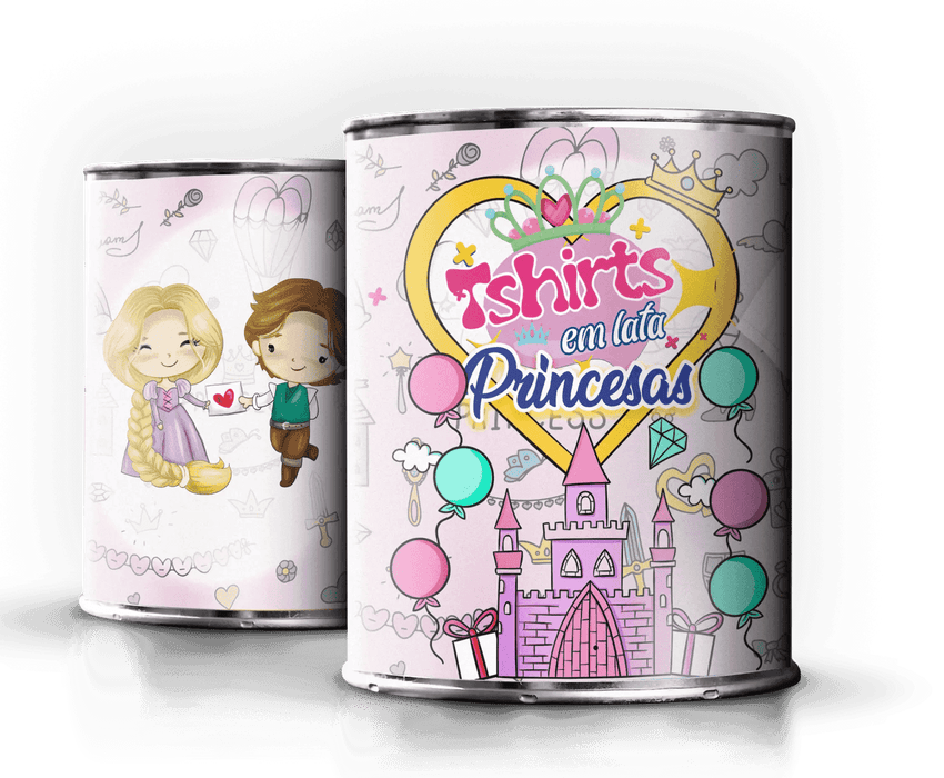 Camiseta em Lata Princesa Rapunzel – Presente Único para Crianças, Brasil A minha loja Vestuário e acessórios