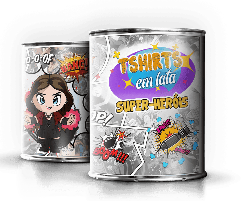 Camiseta em Lata Temática de Super-Heróis – Presente Criativo e Exclusivo A minha loja Vestuário e acessórios