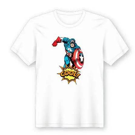 Camiseta em Lata Capitão América - Presente Único para Crianças de 1 a 12 Anos A minha loja Vestuário e acessórios