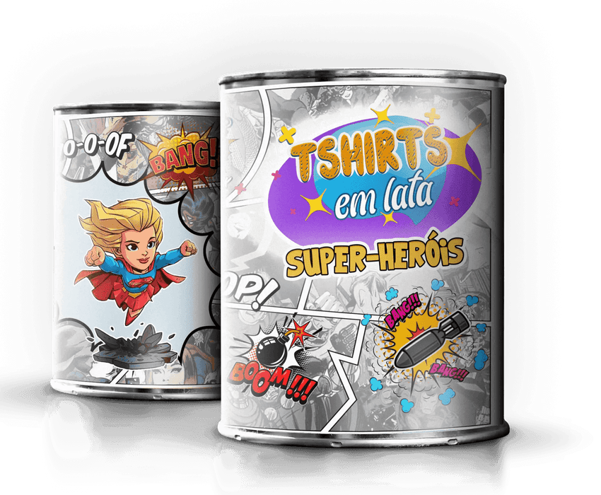 Camiseta em Lata com Estampa de Super Heróis Super Mulher - Presente Único e Original A minha loja Vestuário e acessórios