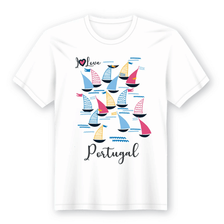T-Shirt I Love Portugal A minha loja Vestuário e acessórios