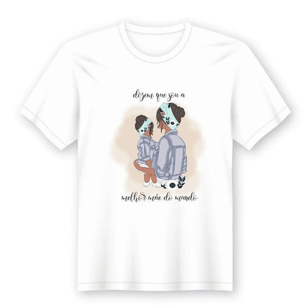 Camiseta Mãe - 100% Algodão, Ref: 9009, Decote Redondo ou em V, Estampas Variadas por Tamanho A minha loja Vestuário e acessórios
