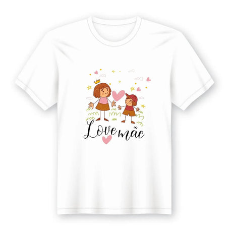 Camiseta Mãe 100% Algodão Modelo Ref: 9003, Estampas Variadas com Decote Redondo ou em V A minha loja Vestuário e acessórios