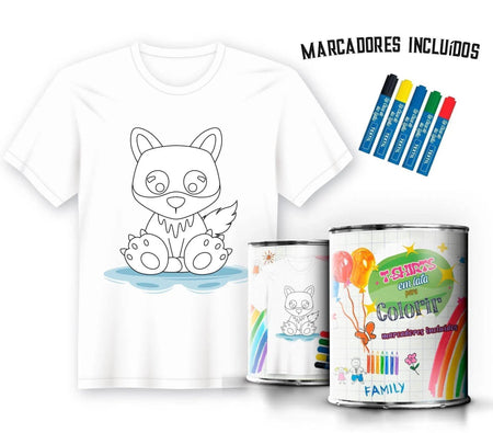 Camiseta para Pintar em Lata Tema Lobo – Presente Criativo e Personalizado A minha loja Vestuário e acessórios
