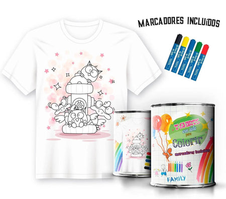 Camiseta para Pintar em Lata com Tema Pássaros – Presente Criativo e Personalizado A minha loja Vestuário e acessórios