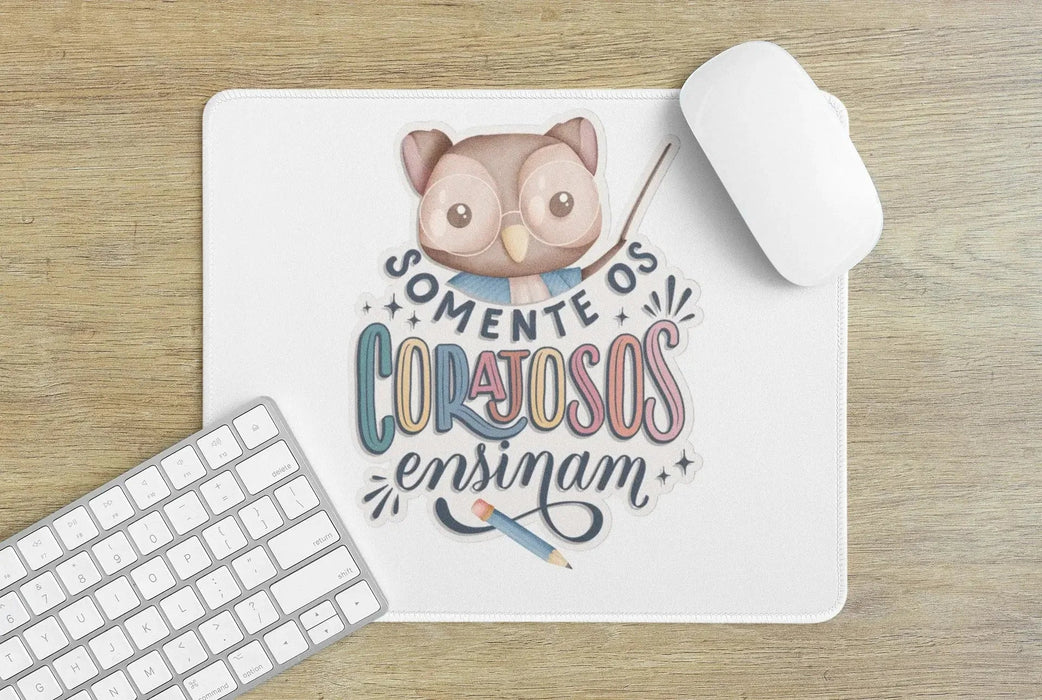 Tapete de Rato Corajosos Ensinam Personalizado - Presente Único para Professores, 180x220x3mm