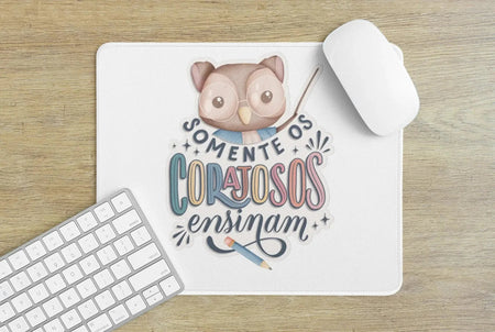 Tapete de Rato Corajosos Ensinam Personalizado - Presente Único para Professores, 180x220x3mm