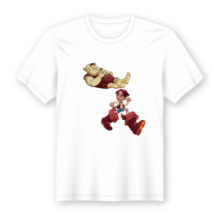 T-shirt em Lata As Botas de Sete Léguas – Presente Exclusivo Charmy Gift Store® de Portugal A minha loja Vestuário e acessórios