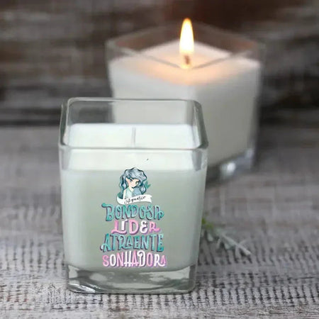 Vela de cera de Soja Aquário - Charmy Gift Store