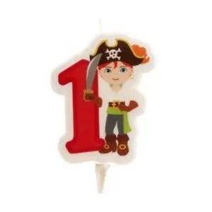 Velas 2d piratas nº 1 - 7 cm by deKora - Charmy Gift Store